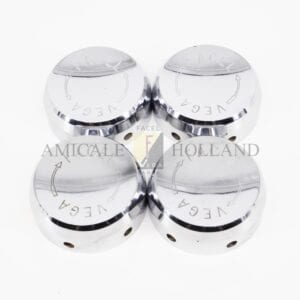 Set (4) round knock-off spinners (wire wheels) HK/ FII  (used)