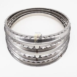 Set (4) rimbellishers in stainless steel (HK/ Facel II disc wheels)