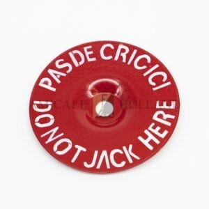 Plate "do not jack here"