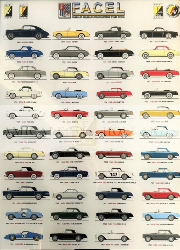 Poster Facel Vega 50 X 70