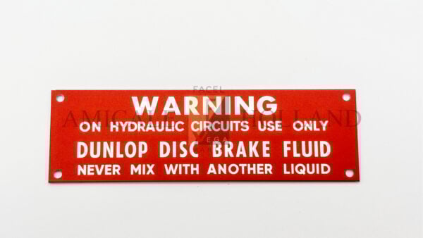 Waarschuwingsplaat Dunlop